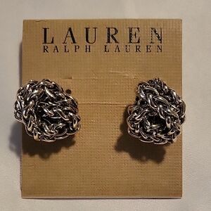 Lauren Ralph Lauren Silver Knot Earrings